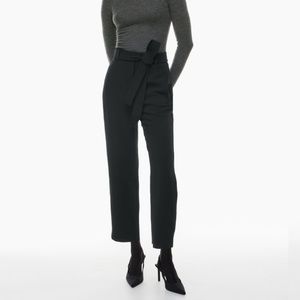 Black Aritzia tie front dress trousers